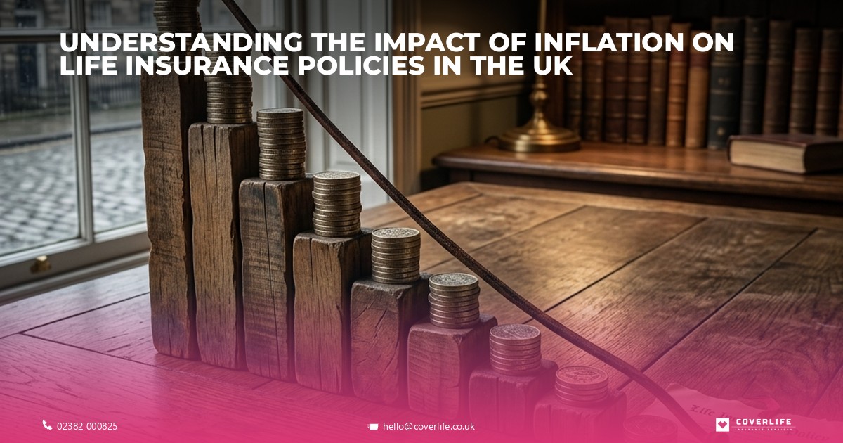 Graph showing inflation's impact on life insurance value in the UK