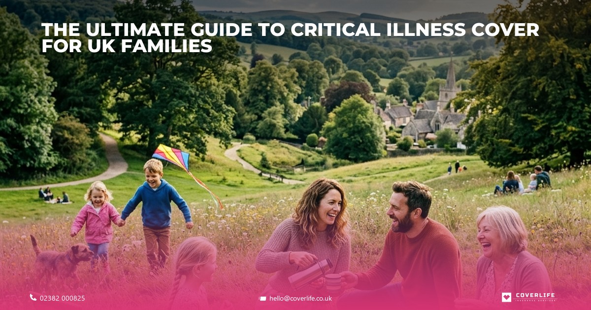 UK family discussing critical illness insurance
